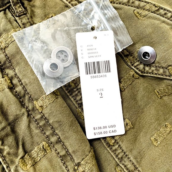 NWOT aubrey textured green utility skirt w/pockets - Picture 8 of 9